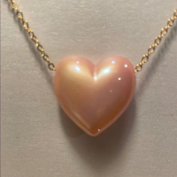 Elegant Pink Heart Necklace NWT - Picture 2 of 4